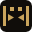 The 32-pixel favicon, enlarged to show its pixels.