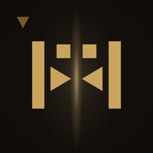 The app icon: the gold seal on a night stone tile with a faint column of light.
